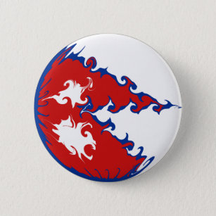 Nepal Gnarly Flag Ronde Button 5,7 Cm