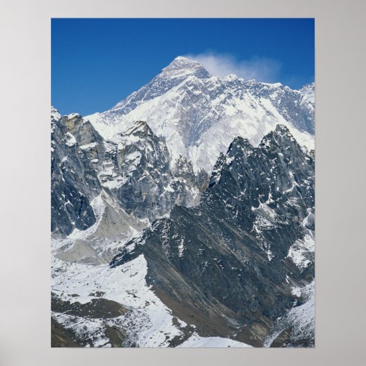 Nepal, Himalaya, uitzicht van de Mount Everest uit Poster (Voorkant)
