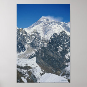 Nepal, Himalaya, uitzicht van de Mount Everest uit Poster