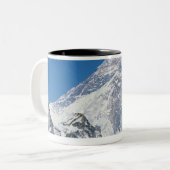 Nepal, Himalaya, uitzicht van de Mount Everest uit Tweekleurige Koffiemok (Voorkant links)