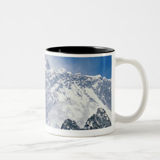 Nepal, Himalaya, uitzicht van de Mount Everest uit Tweekleurige Koffiemok (Rechts)