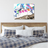 Nepal Himalayan Prayer Flags Travel poster Canvas Afdruk (Insitu (Slaapkamer))