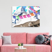 Nepal Himalayan Prayer Flags Travel poster Canvas Afdruk (Insitu (Woonkamer))