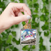 Nepal Himalayan Prayer Flags Travel poster Sleutelhanger (Hand)