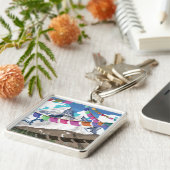 Nepal Himalayan Prayer Flags Travel poster Sleutelhanger (Zijkant)