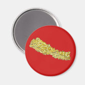 Nepal Kaart Magneet (Voorkant / Achterkant)