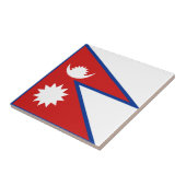Nepal - keramische vlag tegeltje (Zijkant)