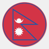nepal klassieke ronde sticker (Voorkant)