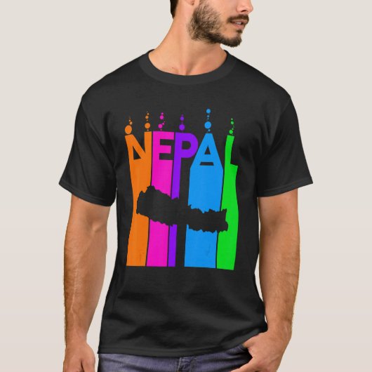 Nepal kleurige bubels t-shirt (Voorkant)