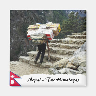 Nepal, Lastdragers, Everest Trekking, De Himalaya Magneet