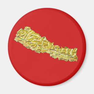 Nepal Map Magnet