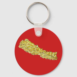 Nepal Map Sleutelhanger