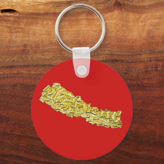 Nepal Map Sleutelhanger (Voorkant)