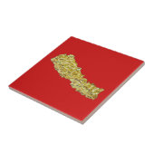 Nepal Map Tile Tegeltje (Zijkant)