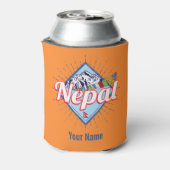 Nepal met  feestdag in de bergen Retro Blikjeskoeler (Blikje Achterkant)