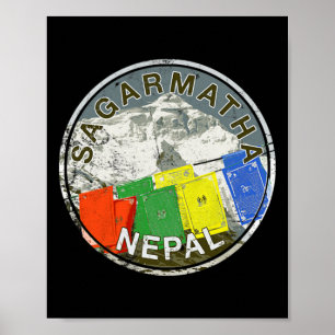 Nepal Mount Everest Sagarmatha Bergbeklimmen T Poster