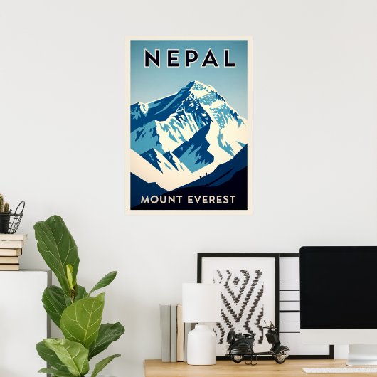Nepal Mount Everest V04 Poster (Thuiskantoor)