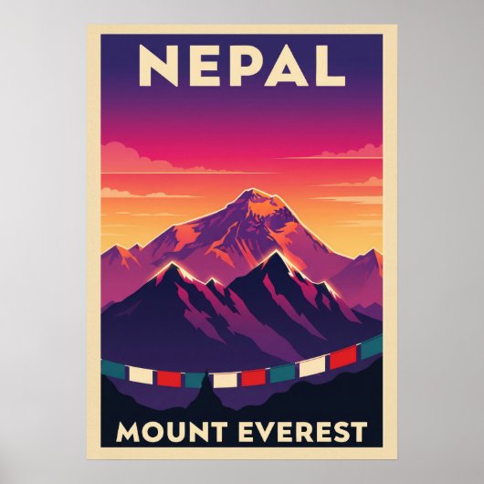 Nepal Mount Everest V06 Poster (Voorkant)
