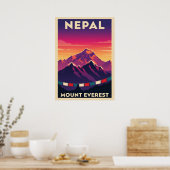 Nepal Mount Everest V06 Poster (Keuken)