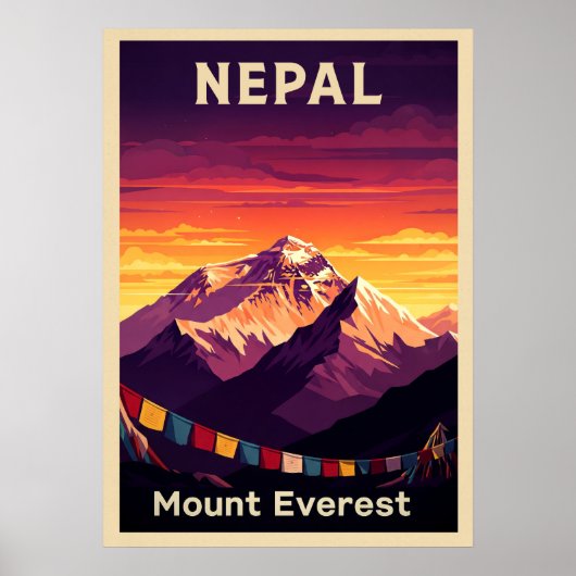 Nepal Mount Everest V07 Poster (Voorkant)