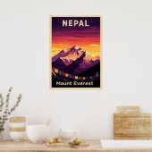 Nepal Mount Everest V07 Poster (Keuken)