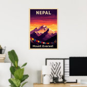Nepal Mount Everest V07 Poster (Thuiskantoor)