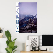 Nepal Mountain Scene Poster (Thuiskantoor)
