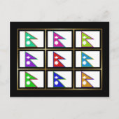 Nepal Multihue Flags Briefkaart (Voorkant)