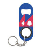 Nepal: nationaal vlaggenstaatpatriottisch mini flessenopener (Voorkant)