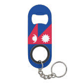 Nepal: nationaal vlaggenstaatpatriottisch mini flessenopener (Achterkant)