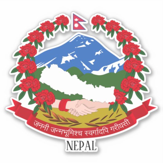 Nepal - nationale wapenstilstand sticker (Voorkant)