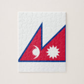 Nepal: Nationale Wereldvlag Legpuzzel (Verticaal)