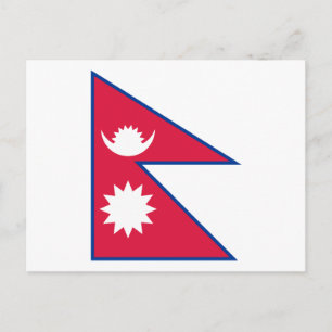 Nepal (Nepalese) Briefkaart van de vlag