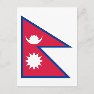 Nepal - Nepalese vlag Briefkaart