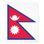 Nepal - Nepalese vlag Foto Afdruk (Voorkant)