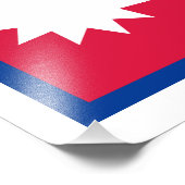 Nepal - Nepalese vlag Foto Afdruk (Hoek)