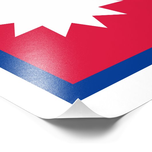 Nepal - Nepalese vlag Foto Afdruk (Hoek)