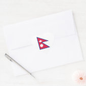 Nepal - Nepalese vlag Hart Sticker (Envelop)
