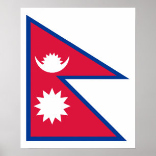 Nepal - Nepalese vlag Poster