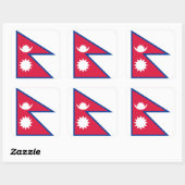 Nepal/Nepalese vlag Vierkante Sticker (Vel)