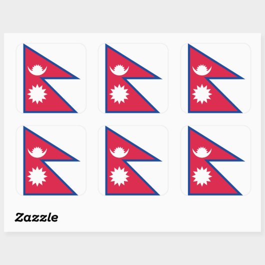 Nepal/Nepalese vlag Vierkante Sticker (Vel)