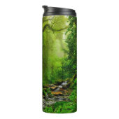 Nepal oerwoud met riverjungle, bos, grond, rivier, thermosbeker (Geroteerd rechts)