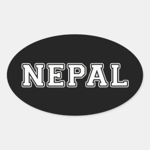Nepal Ovale Sticker