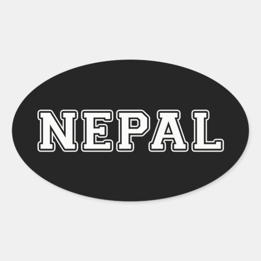 Nepal Ovale Sticker (Voorkant)
