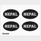 Nepal Ovale Sticker (Vel)