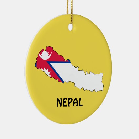 Nepal Panoramese kerstversiering Keramisch Ornament (Rechts)