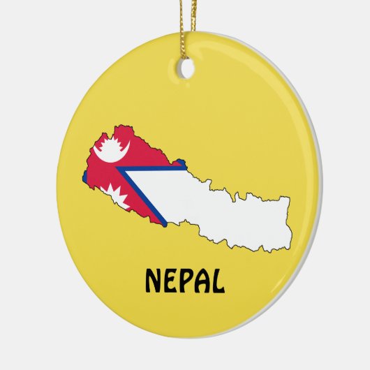 Nepal Panoramese kerstversiering Keramisch Ornament (Links)
