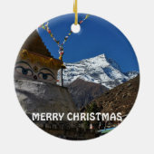 Nepal Panoramese kerstversiering Keramisch Ornament (Achterkant)
