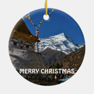 Nepal Panoramese kerstversiering Keramisch Ornament