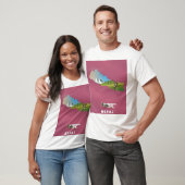 Nepal, poster kaart geïllustreerd t-shirt (Unisex)